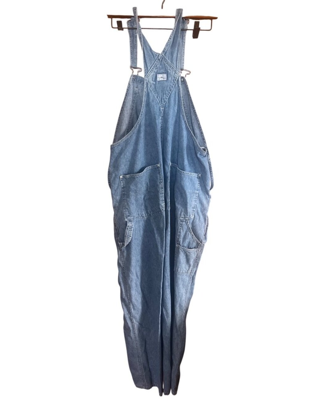 Old Navy Denim Overalls Medium Blue Cotton Vintage Workwear Style VTG 90's Y2K - Picture 7 of 8